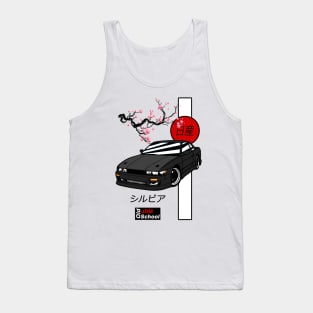 JDM Silvia S13 Black Red Sun Edition Tank Top